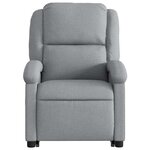 vidaXL Fauteuil de massage inclinable Gris clair Tissu
