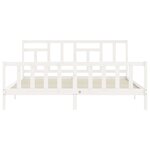 vidaXL Cadre de lit sans matelas blanc 200x200 cm bois massif de pin