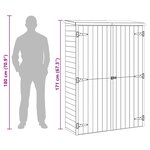 vidaXL Abri à outils de jardin 123x45x171 cm Bois de pin imprégné