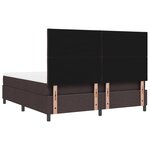 vidaXL Lit à ressorts avec matelas et LED - marron foncé - 180 x 200 cm. Cadre en tissu.