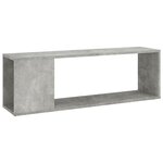 vidaXL Meuble TV Gris béton 100x24x32 cm Bois d'ingénierie