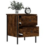 vidaXL Tables de chevet 2 Pièces chêne fumé 40x42x50 cm bois ingénierie
