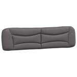 vidaXL Lit avec matelas Hvar gris 200x200 cm similicuir