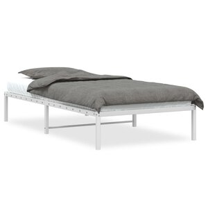 vidaXL Cadre de lit métal sans matelas blanc 100x190 cm