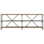 vidaXL Table Console avec étagère chêne artisanal 200 x 30 x 75 cm