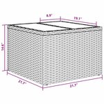 vidaXL Ensemble de canapé de jardin 7 Pièces Noir Poly rotin