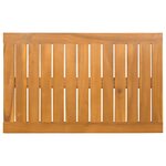 vidaXL Tapis de bain Uni Marron 80 x 50 cm bois