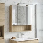 vidaXL Armoire Miroir de Salle de Bain Chêne Sonoma 60 x 14.5 x 70 cm