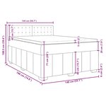 vidaXL Sommier à lattes de lit avec matelas Bleu 140x190 cm Tissu