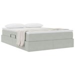 vidaXL Lit avec rangement et matelas Gris clair 140 x 200 cm Velours