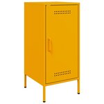 vidaXL Buffets 2 Pièces jaune moutarde 36x39x79 cm acier laminé à froid