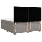 vidaXL Sommier à lattes de lit avec matelas Taupe 180x200 cm Tissu