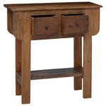 vidaXL Table console bois de récupération mélangé 80x35x80 cm
