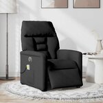 vidaXL Fauteuil de massage inclinable électrique Noir Tissu