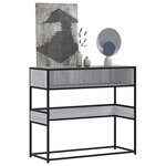 vidaXL Table console sonoma gris 90x35x80 cm bois d'ingénierie