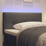 vidaXL Tête de Lit LED avec des lumières à LED Gris foncé 80 cm tissu