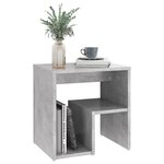 vidaXL Table de chevet gris béton 40x30x40 cm bois d'ingénierie