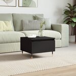 vidaXL Table basse noir 50x46x35 cm bois d'ingénierie