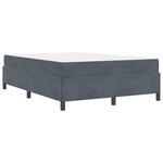 vidaXL Cadre de lit Gris foncé  gris et blanc 160 x 200 cm Velours