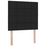 vidaXL Lit avec rangement et matelas Noir 100 x 200 cm Polyester