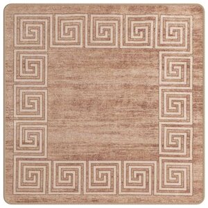 vidaXL Coureur de Tapis MARSA Blanc 100 x 100 cm Polyester et PVC