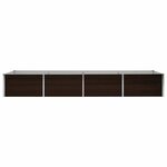 vidaXL Lit surélevé de jardin Marron 320x80x45 cm Acier galvanisé