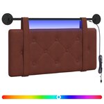 vidaXL Tête de lit suspendue Brun Brillant PU antique