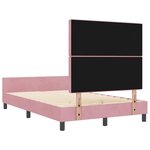 vidaXL Lit à ressorts avec tête de lit Rose 120 x 200 cm Velours