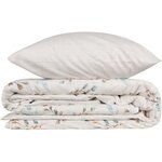 Parure de lit - housse de couette 220 x 240 + 2 taies d'oreiller 60 x 60 coton renforcé - Menthe