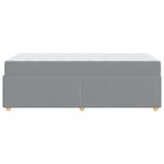 vidaXL Cadre de lit avec matelas Gris clair 90 x 190 cm tissu