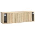 vidaXL Meuble TV mural Chêne Sonoma 98 x 31 x 30 cm Bois d'ingénierie