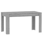 vidaXL Table à dîner Sonoma gris 140x74 5x76 cm Bois d'ingénierie