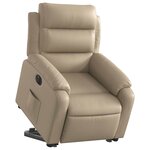 vidaXL Fauteuil inclinable électrique cappuccino similicuir