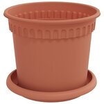 vidaXL Pots de plantes 6 Pièces Rouge brique Ø 15 x 12 cm Plastique