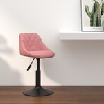 vidaXL Tabouret de bar Rose 46x44x(62 5-77 5) cm Velours