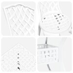 Ensemble de salle à manger de jardin 5 pièces vidaXL en aluminium blanc