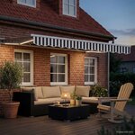 vidaXL Auvent rétractable électrique Anthracite et blanc 2 5 x 2 m