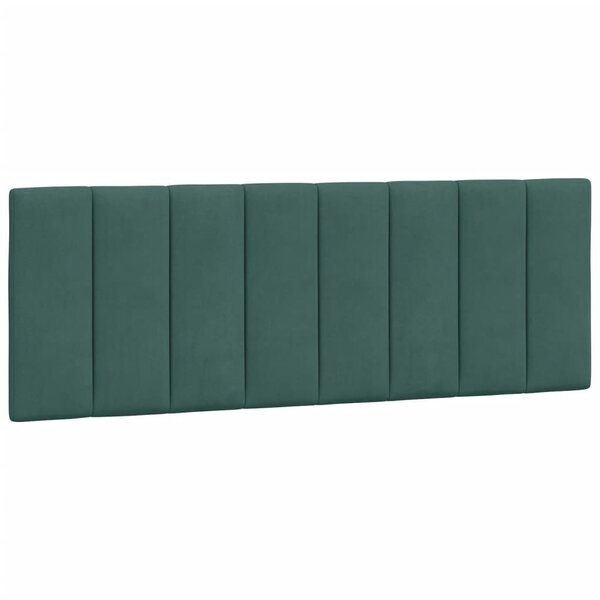 vidaXL Coussin de tête de lit vert foncé 140 cm velours