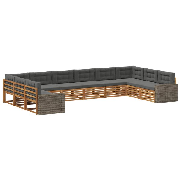 vidaXL Ensembles de canapés 10 pc Bois d'Acacia Massif