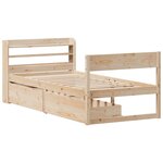 vidaXL Cadre de lit sans matelas 90x200 cm bois de pin massif