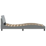 vidaXL Cadre de lit sans matelas gris clair 100x200 cm tissu