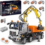 Mould King 19007 - Camion à benne basculante RC avec excavatrice