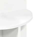 vidaXL Table d'appoint Blanc Ø 39 5 x 55 cm Bois d'ingénierie