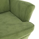 vidaXL Fauteuil vert clair velours