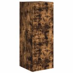 vidaXL Ensemble de meuble TV mural Montage mural 6 Pièces Chêne fumé