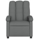 vidaXL Fauteuil inclinable en tissu gris foncé