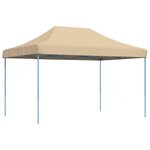 vidaXL Tente de fête 279 x 410 x 315 cm Beige Tissu Oxford