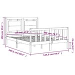 vidaXL Cadre de lit sans matelas blanc 120x200 cm bois de pin massif