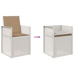 vidaXL Chaises de jardin salle à manger 2 Pièces Blanc et taupe PP