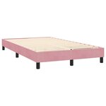 vidaXL Sommier à lattes de lit avec matelas et LED rose 120x220 cm velours